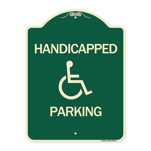 Signmission Handicapped Parking Heavy-Gauge Aluminum Architectural Sign, 24" x 18", G-1824-24629 A-DES-G-1824-24629 - main